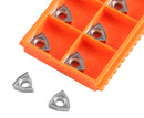 WCGT Inserts, Uncoated, Carbide, for Cutting Aluminum, 10 Pcs/Set