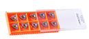 WCGT Inserts, Uncoated, Carbide, for Cutting Aluminum, 10 Pcs/Set