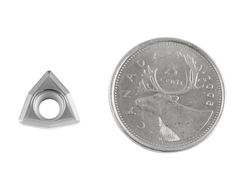 WCGT Inserts, Uncoated, Carbide, for Cutting Aluminum, 10 Pcs/Set