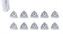WCGT Inserts, Uncoated, Carbide, for Cutting Aluminum, 10 Pcs/Set