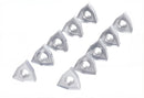 WCGT Inserts, Uncoated, Carbide, for Cutting Aluminum, 10 Pcs/Set