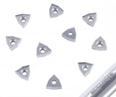 WCGT Inserts, Uncoated, Carbide, for Cutting Aluminum, 10 Pcs/Set
