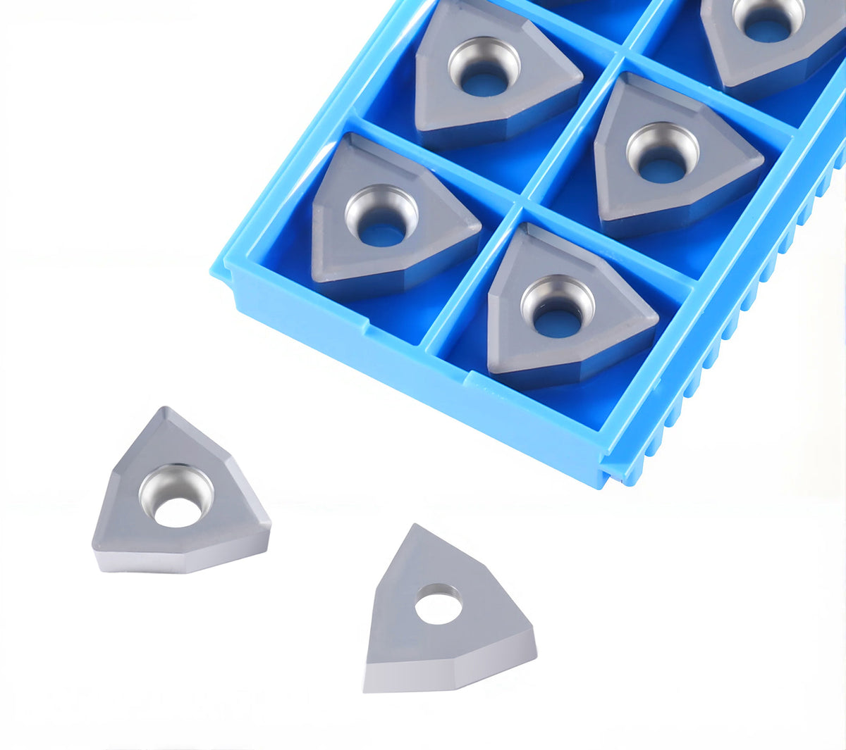 2-Pack DCGT070202 PCD Carbide Inserts - High-Quality CNC Bits For Aluminum Machining
