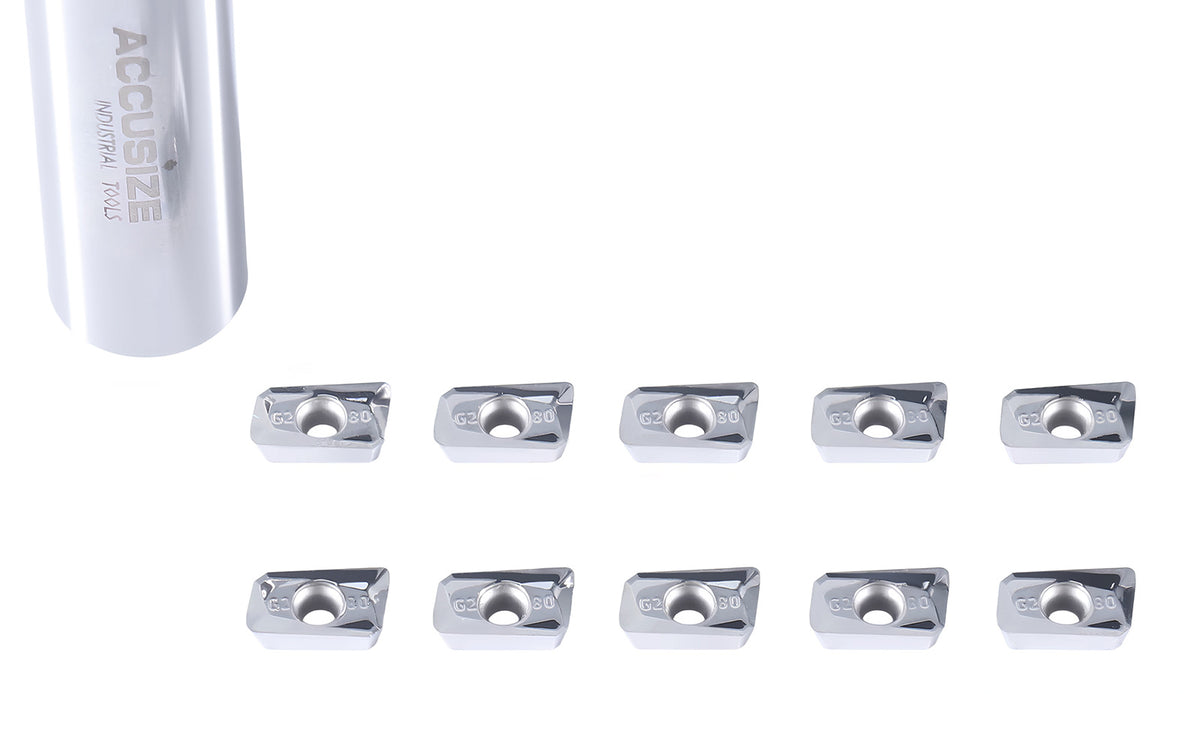 APKT LH Carbide Insert for Cutting Aluminum, K10, 10pcs/set