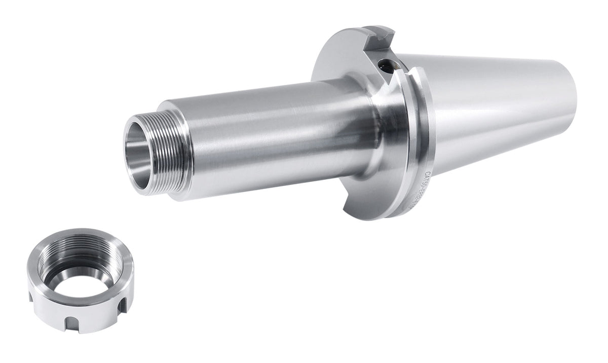 Cat50 to Er32 6'' Projection Length V-Flange Collet Chuck, 6782-1651