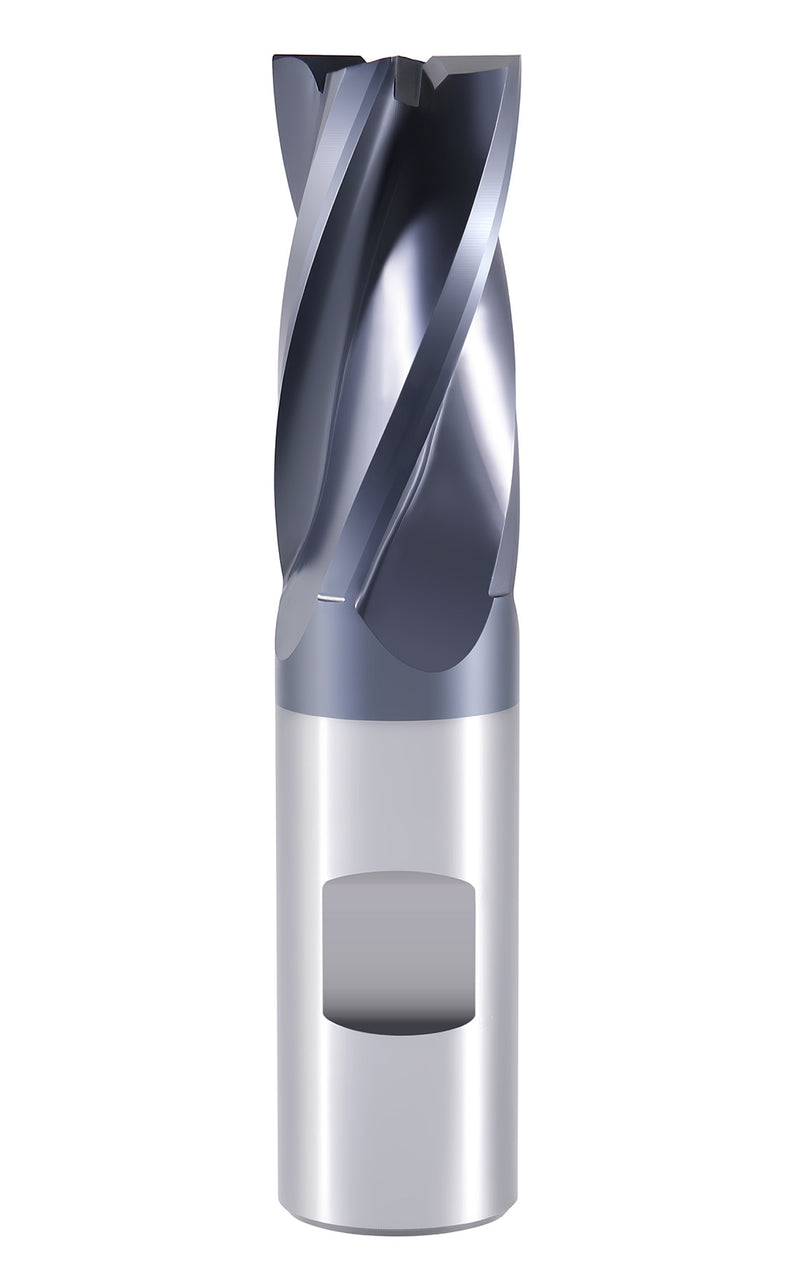 M42 (HSS+8% Cobalt) Finishing CNC End Mills, 4 Flute, TiAlN Coating