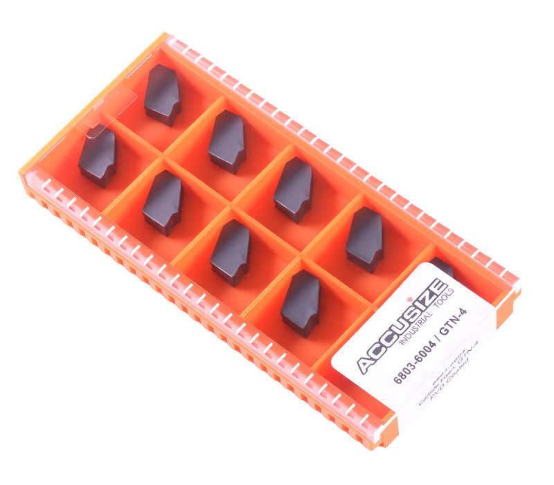 Inserts en carbure GTN, revêtus de Tin 10 Pcs/boîte