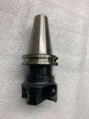 3/4'' Caterpillar V-Flange CAT40 Shell Mill Holder with a 2-1/2'' 90-deg Indexable Face Mill