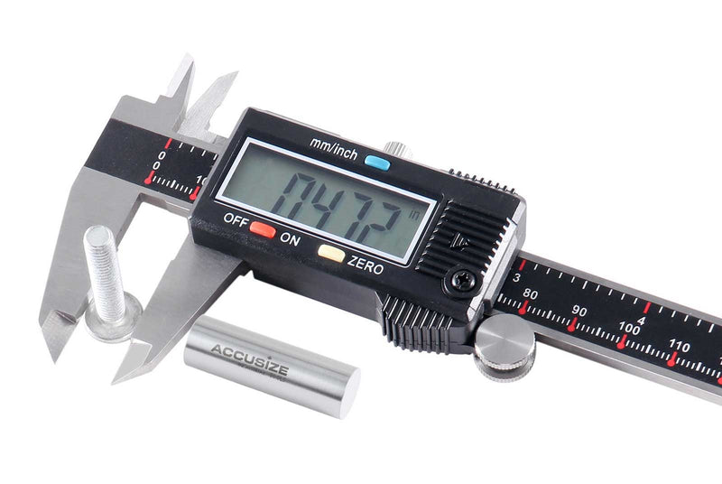 0-6'' Range by 0.001'' Resolution 3-Key Electronic Digital Caliper with Extra Large LCD, Ab11-1106