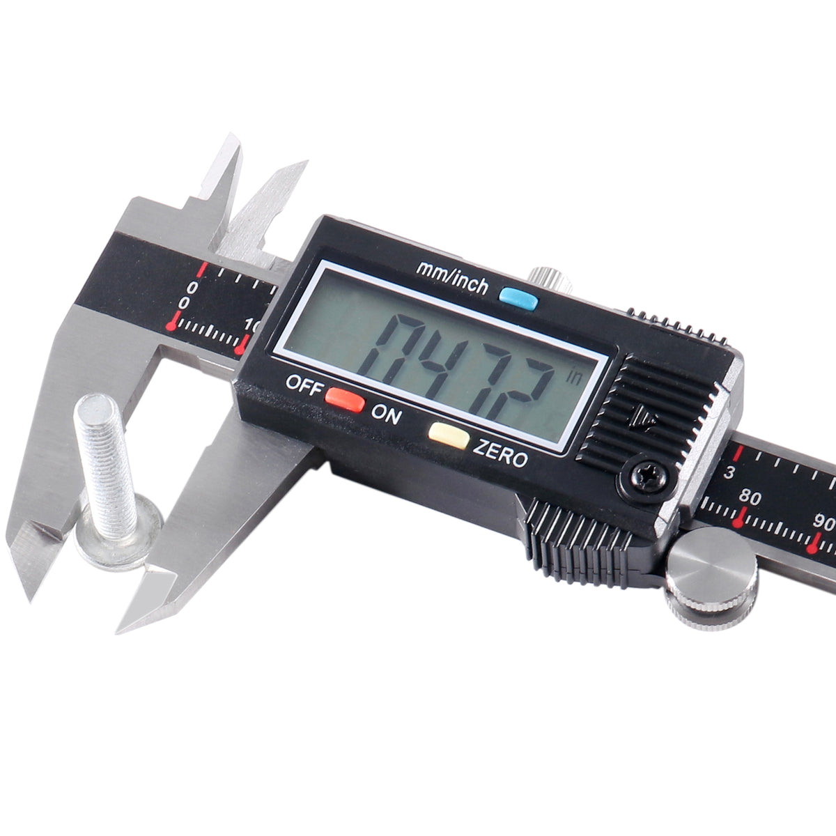 0-8''/0-200mm by 0.0005''/0.01mm 3-Key Digital Caliper with Extra Large LCD Metric/Imperial, Ab11-1108