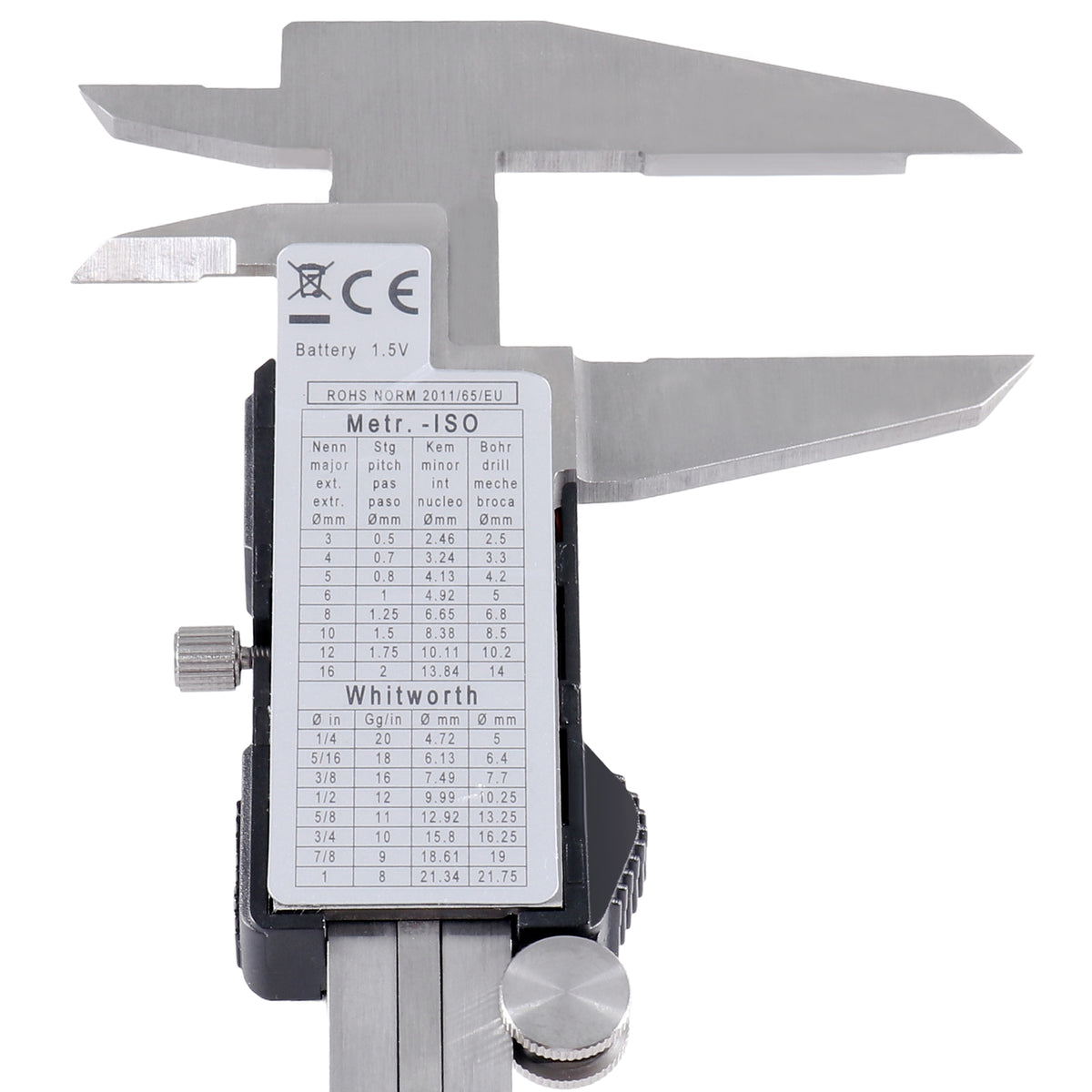 0-8''/0-200mm by 0.0005''/0.01mm 3-Key Digital Caliper with Extra Large LCD Metric/Imperial, Ab11-1108