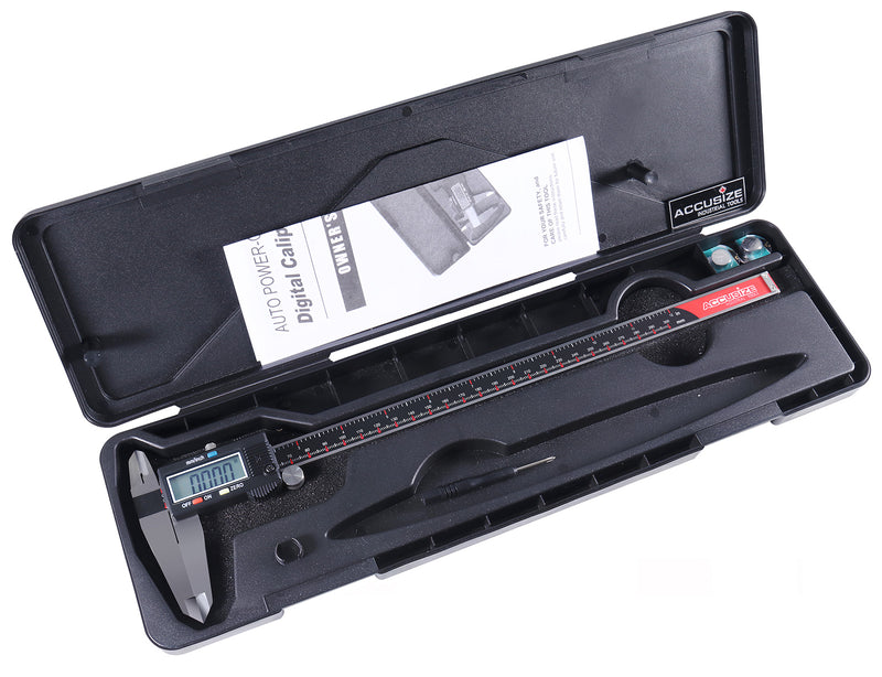 0-12'' Range by 0.001'' Resolution 3-Key Electronic Digital Caliper with Extra Large Lcd, Ab11-1112