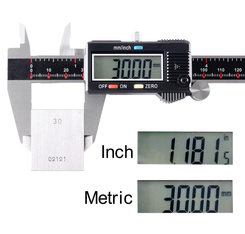 0-12'' Range by 0.001'' Resolution 3-Key Electronic Digital Caliper with Extra Large Lcd, Ab11-1112