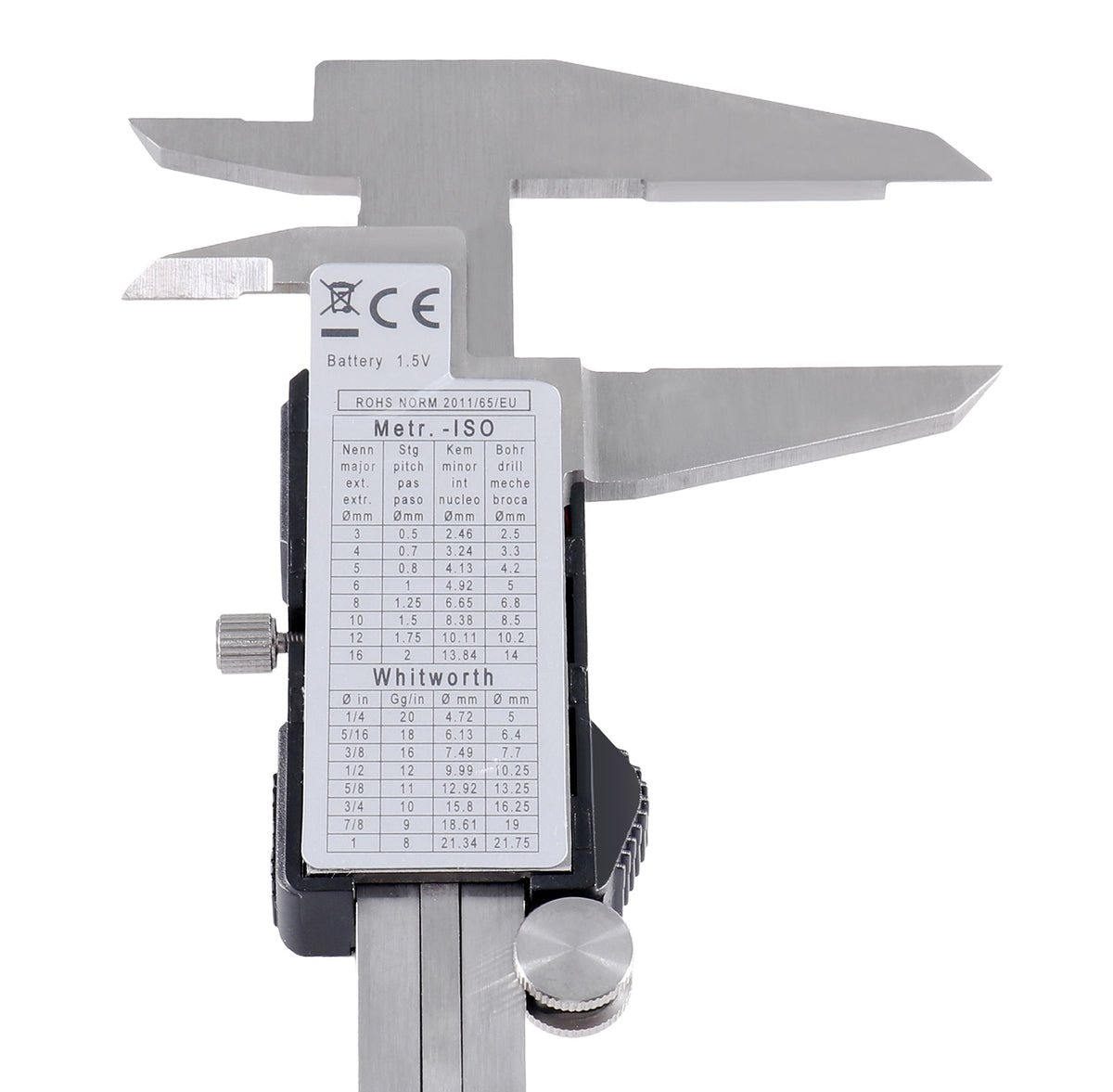 0-12'' Range by 0.001'' Resolution 3-Key Electronic Digital Caliper with Extra Large Lcd, Ab11-1112