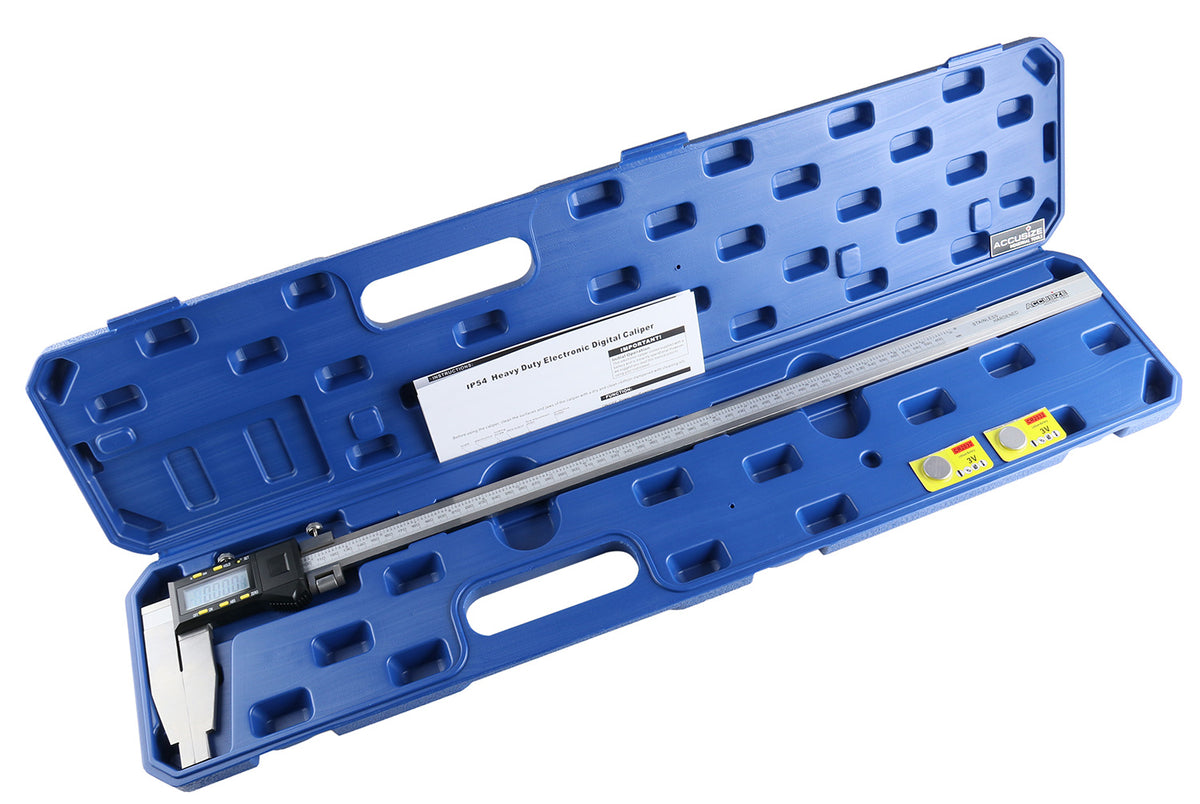 0-24''/0-600mm by 0.0005'' Heavy Duty Digital Caliper with Fine Adjustment, Ab11-1660