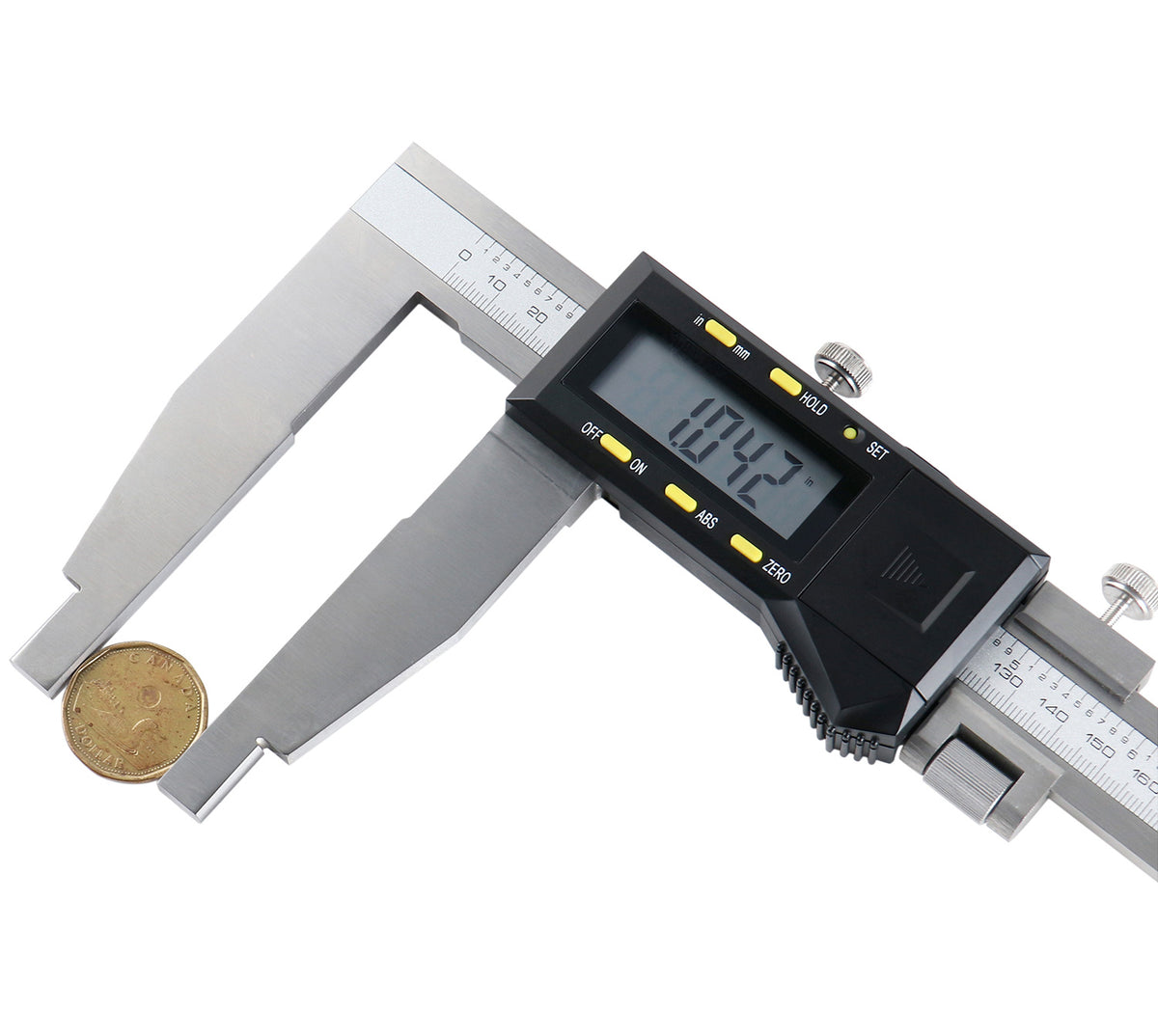 0-24''/0-600mm by 0.0005'' Heavy Duty Digital Caliper with Fine Adjustment, Ab11-1660