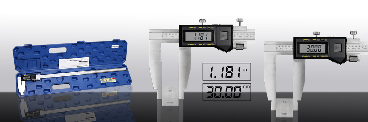 Accusize Heavy Duty Electronic Digital Calipers, in/mm