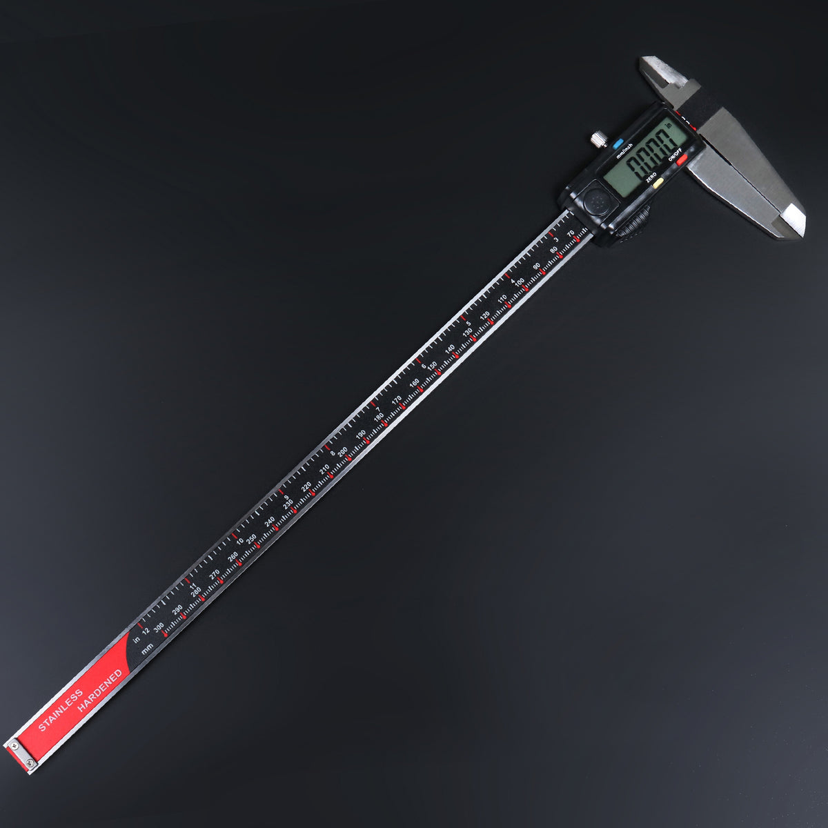 0-12'' / 0-300 mm Elctronic Digital Caliper with Extra Large Screen, Left-Hand, 0.0005''/0.01 mm Resolution, Ab11-L112