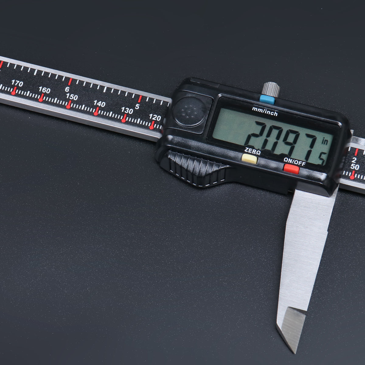 0-12'' / 0-300 mm Elctronic Digital Caliper with Extra Large Screen, Left-Hand, 0.0005''/0.01 mm Resolution, Ab11-L112