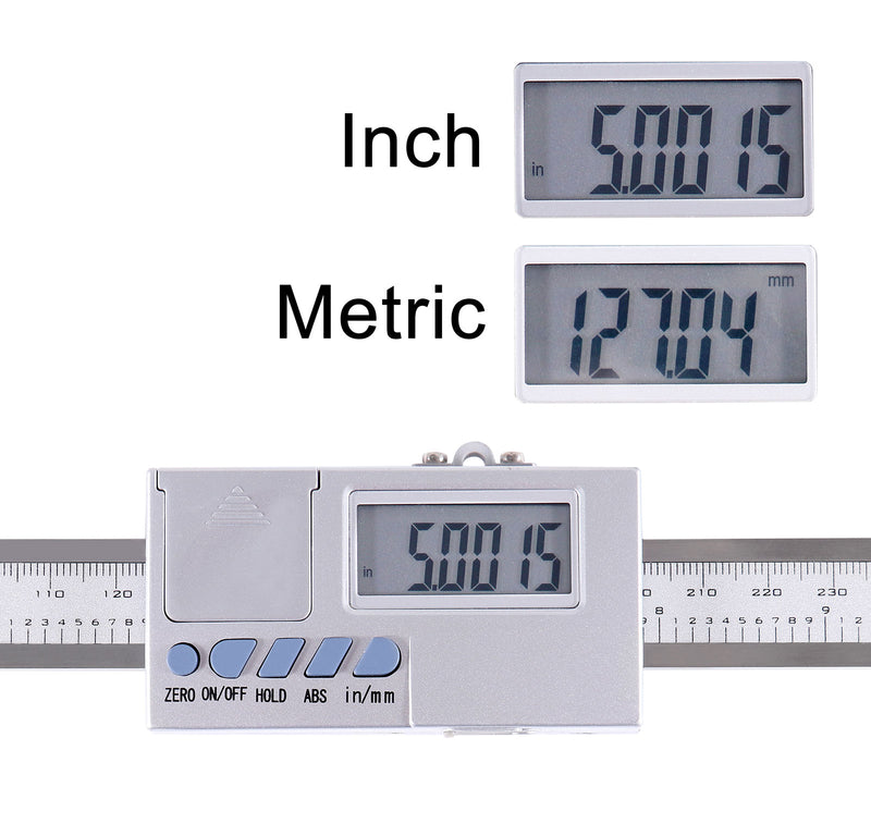 0-12''/0-300 mm by 0.0005''/0.01 mm Horizontal Electronic Digital DRO Scale Unit, Abho-0012
