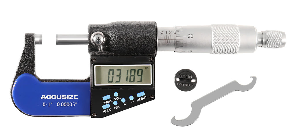 Micrometer Digital Example Electronic Digital Micrometers, 7 Keys, 0-1