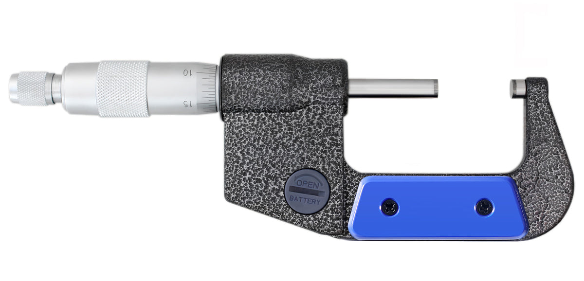 1-2''/25-50 mm by 0.00005''/0.001 mm 7-Key Electronic Digital Micrometer, Water Proof, Ac21-2022
