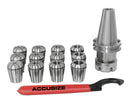 Cat40 Shank and 12 Pc Er32 Collet Set with Wrench in Fitted Strong Box, 3/32 to 1 inch, Ct40-Er32