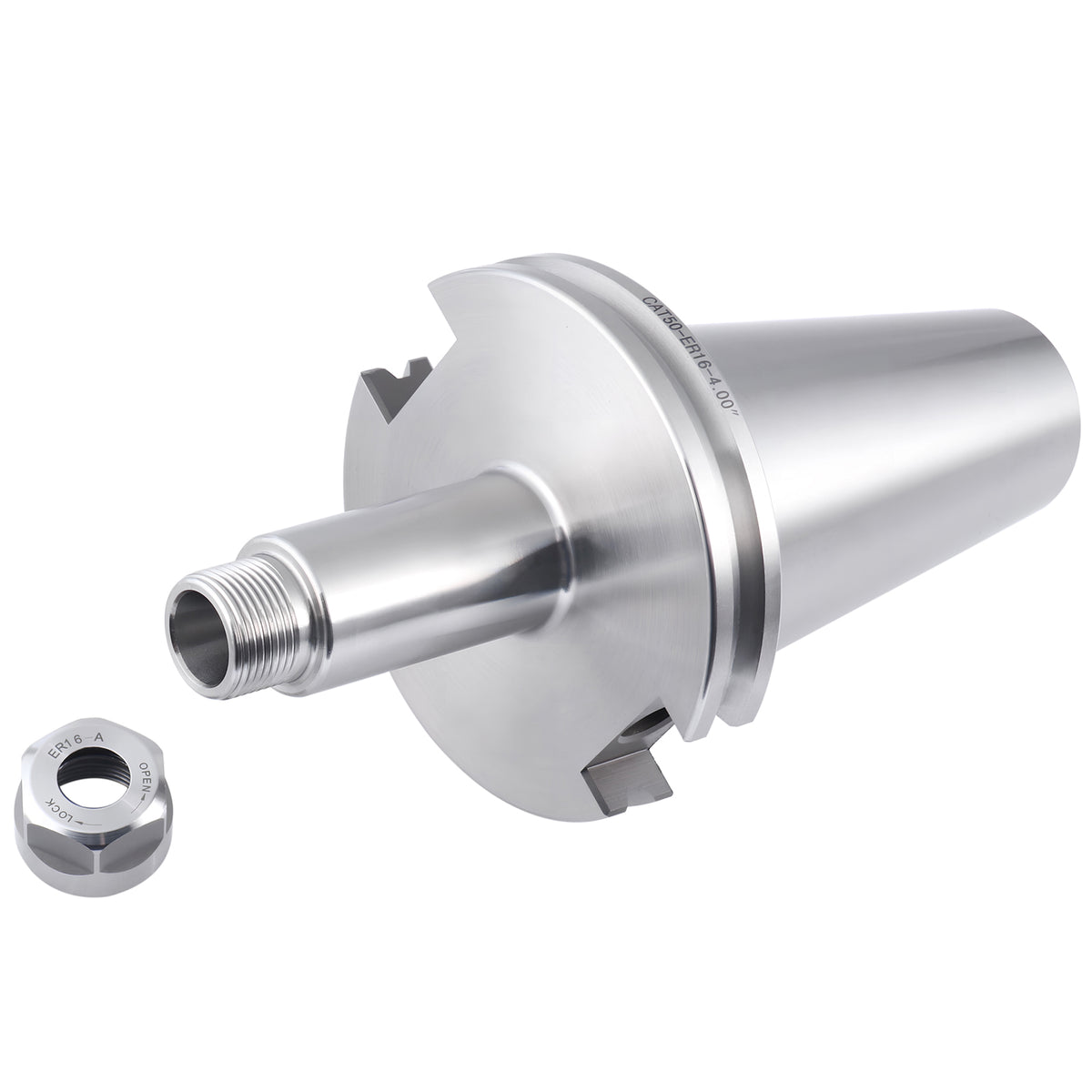 Accusize CAT50 ER16 Collet Chuck, 4 in Projection, 1/32-3/8 in, CT50-16E4