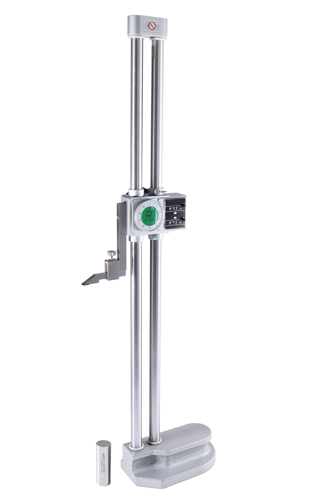 '- 0-24'' x 0.001'' Double Beam Height Gage Stainless Steel, Hand Wheel Micro, Dbhg-0024