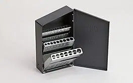 HUOT Steel Box for 1/16" to 1/2" by 64ths Jobbers Length Drills, 0001-0550