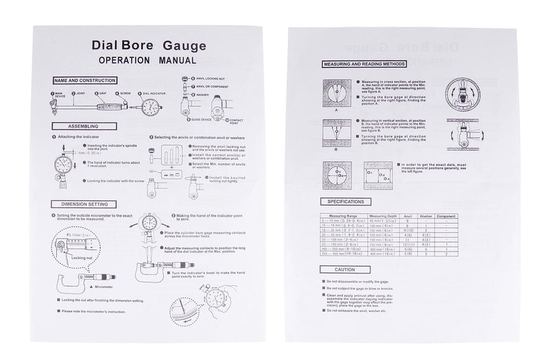 Dial Bore Gages, Inch and mm