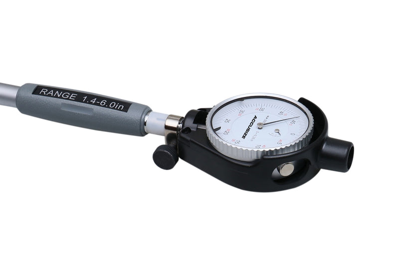 0-6" 6 Ultra-Precision M-Type Outside Micrometers plus 1 pc Dial Bore Gauge, 1.4-6" X 0.0005" Graduation Interval, EG00-0906+EE20-1406