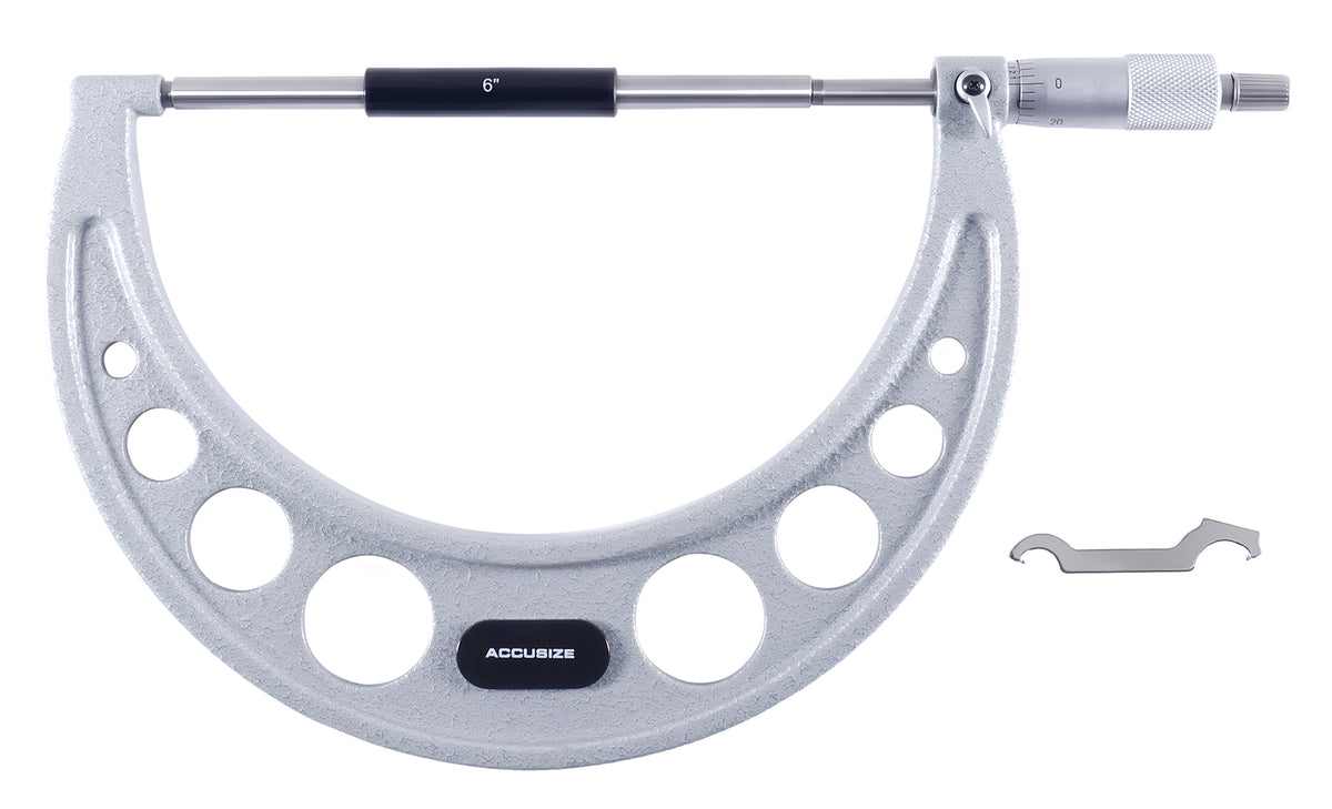6-7'' Ultra-Precision Carbide Tipped M-Type Outside Micrometer, Resolution 0.0001'', Eg00-0007