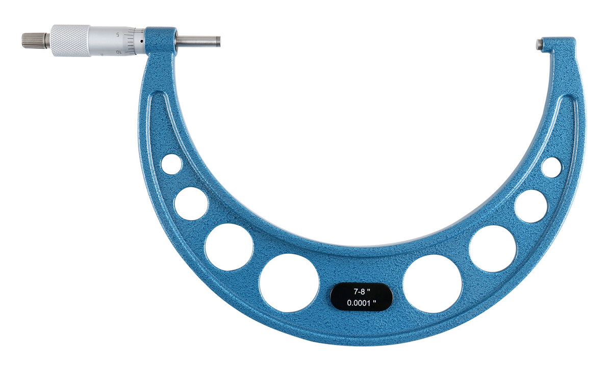 7-8'' Ultra-Precision Carbide Tipped M-Type Outside Micrometer, Resolution 0.0001'', Eg00-0008