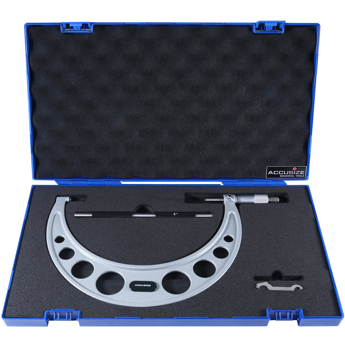 8-9'' Ultra-Precision Carbide Tipped M-Type Outside Micrometer, Resolution 0.0001'', Eg00-0009