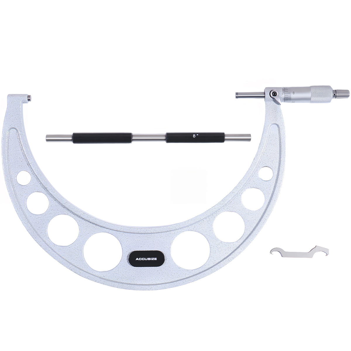 8-9'' Ultra-Precision Carbide Tipped M-Type Outside Micrometer, Resolution 0.0001'', Eg00-0009