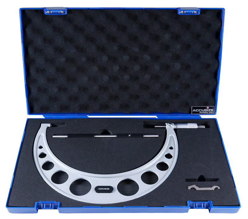 9-10'' Ultra-Precision Carbide Tipped M-Type Outside Micrometer, Resolution 0.0001'', Eg00-0010