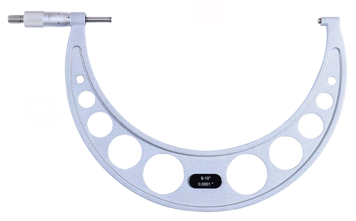 9-10'' Ultra-Precision Carbide Tipped M-Type Outside Micrometer, Resolution 0.0001'', Eg00-0010