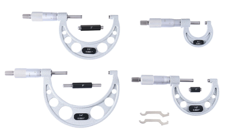 0 - 4" X 0.0001" 4 pc/set Ultra-Precision M-Type Outside Micrometers, EG00-0904