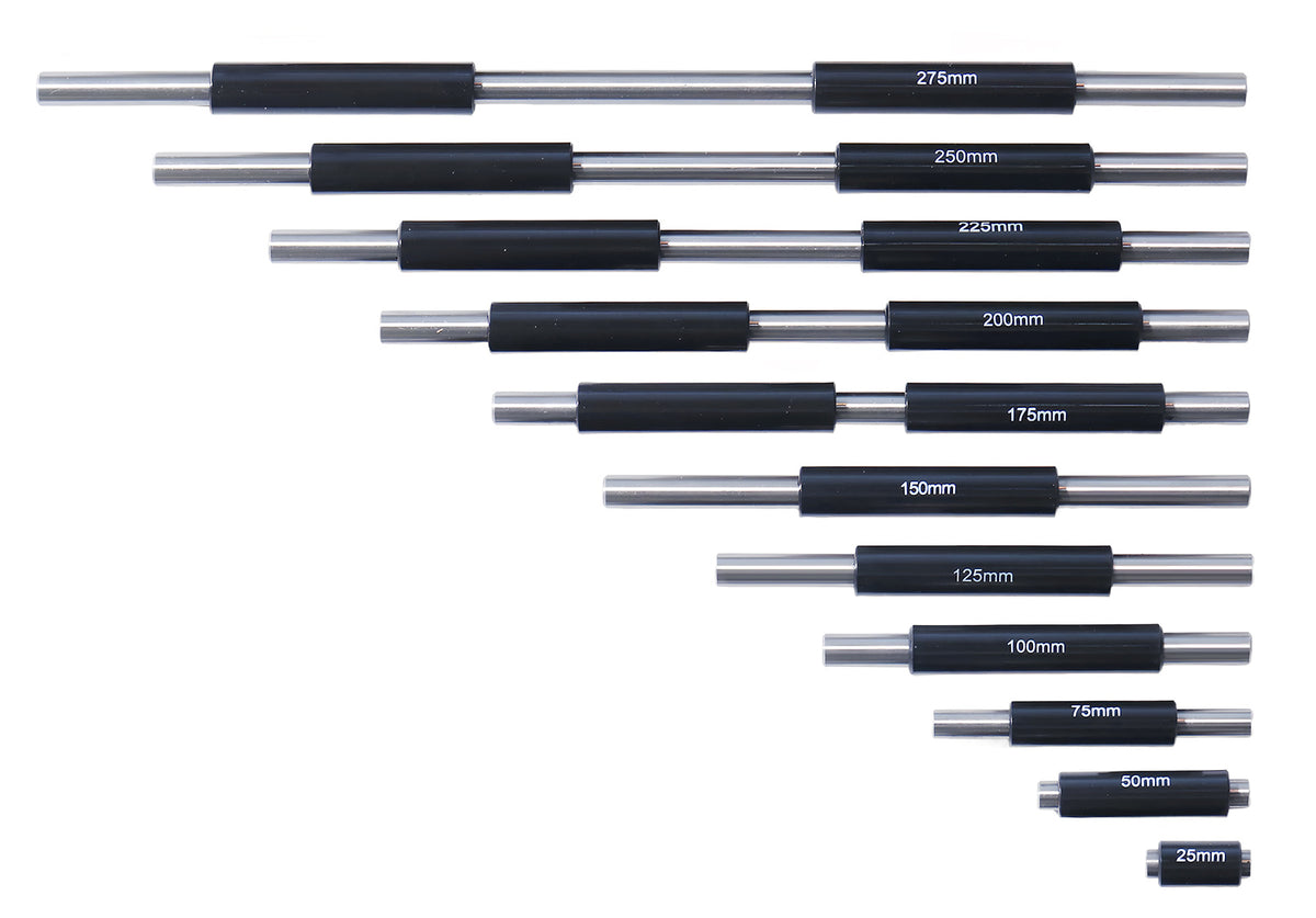 0-300 mm Metric 12 Pc Precision Outside Micrometer Set, Carbide Tipped, Eg00-1300
