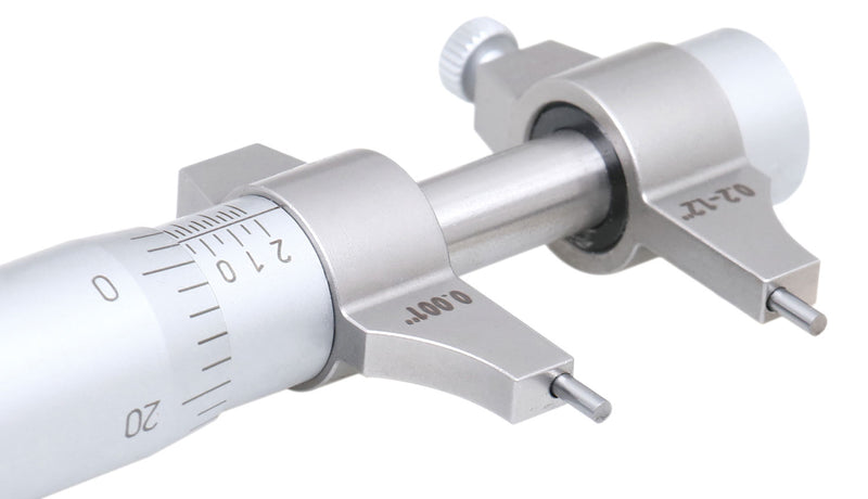 0.2-1.2'' by 0.001'' Inside Micrometer, Satin Chrome Finished, Eg00-3221