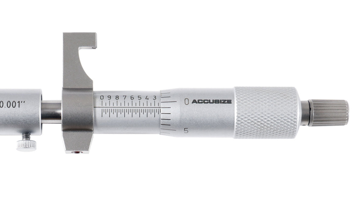 4-5'' by 0.001'' Inside Micrometer in Fitted Case, Satin Chrome Finished, Eg00-3225