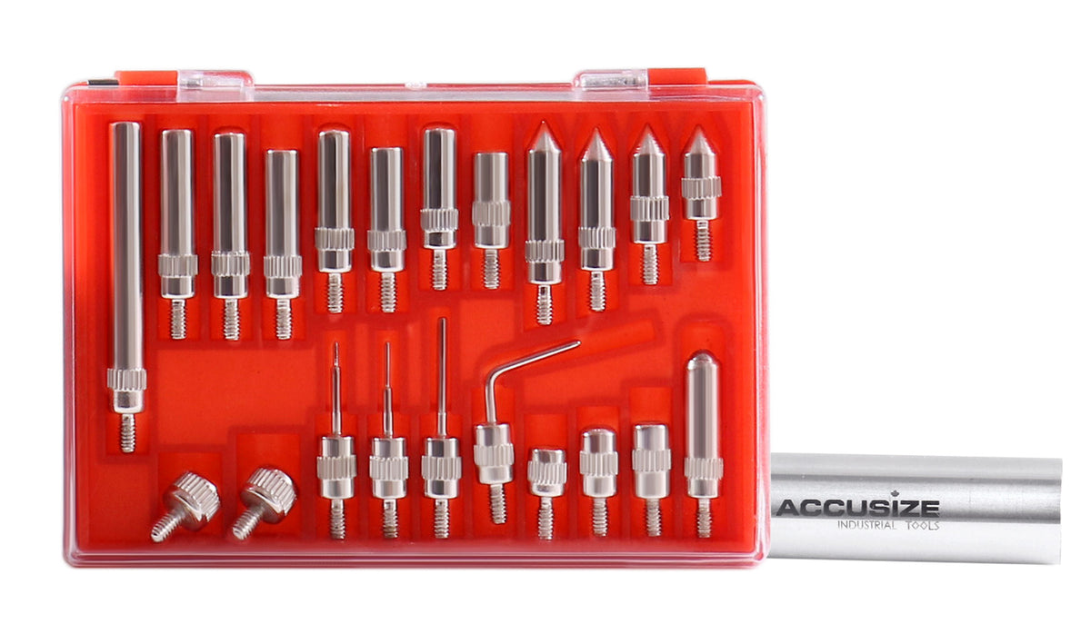 22 Piece, #4-48 Inch Thread, Steel, Indicator Point Kit, EG03-0100