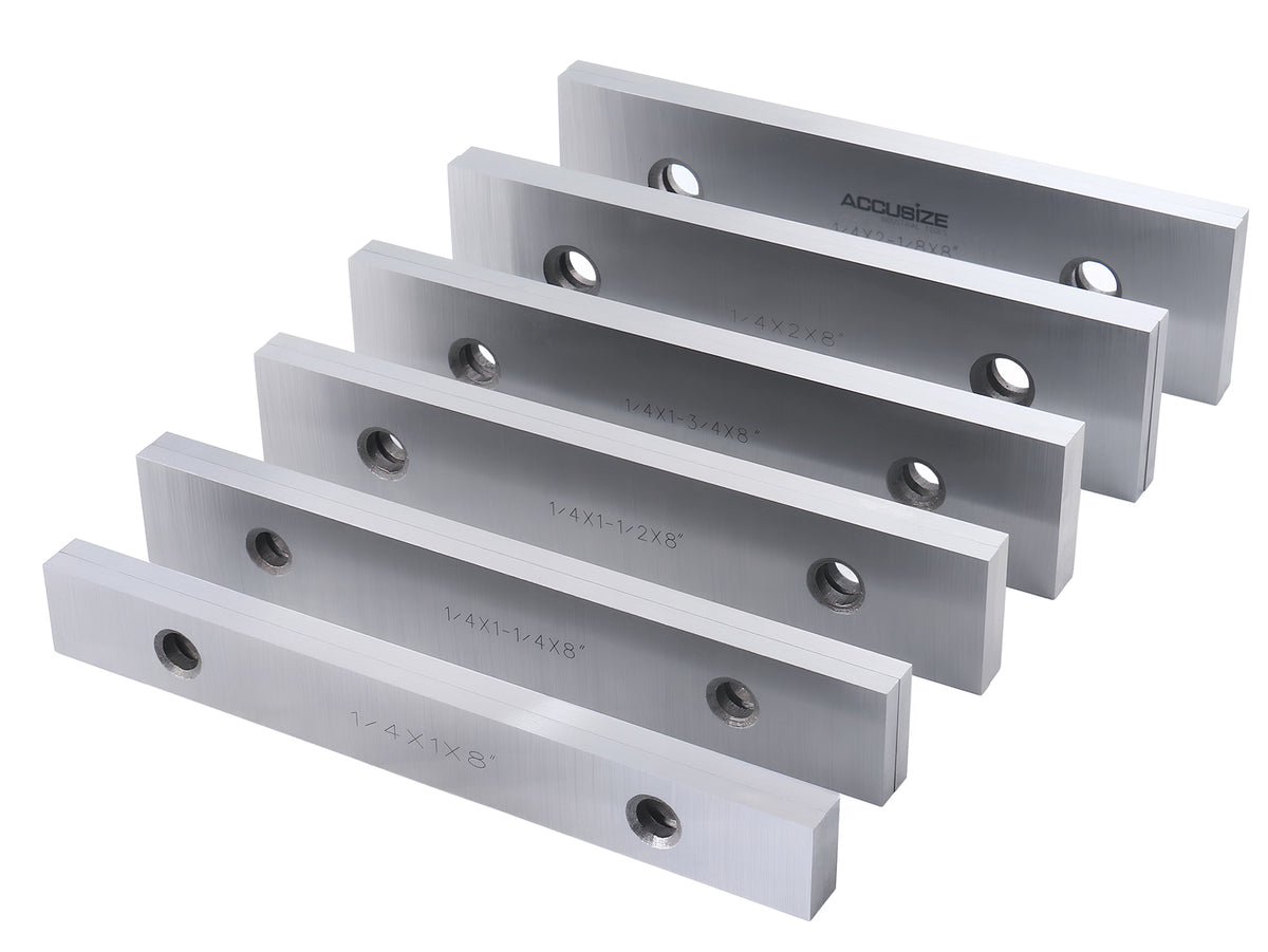 1/4" Thick Matched Pairs, 8" Length, 6-Pair Precision Parallel Set, EG10-1438