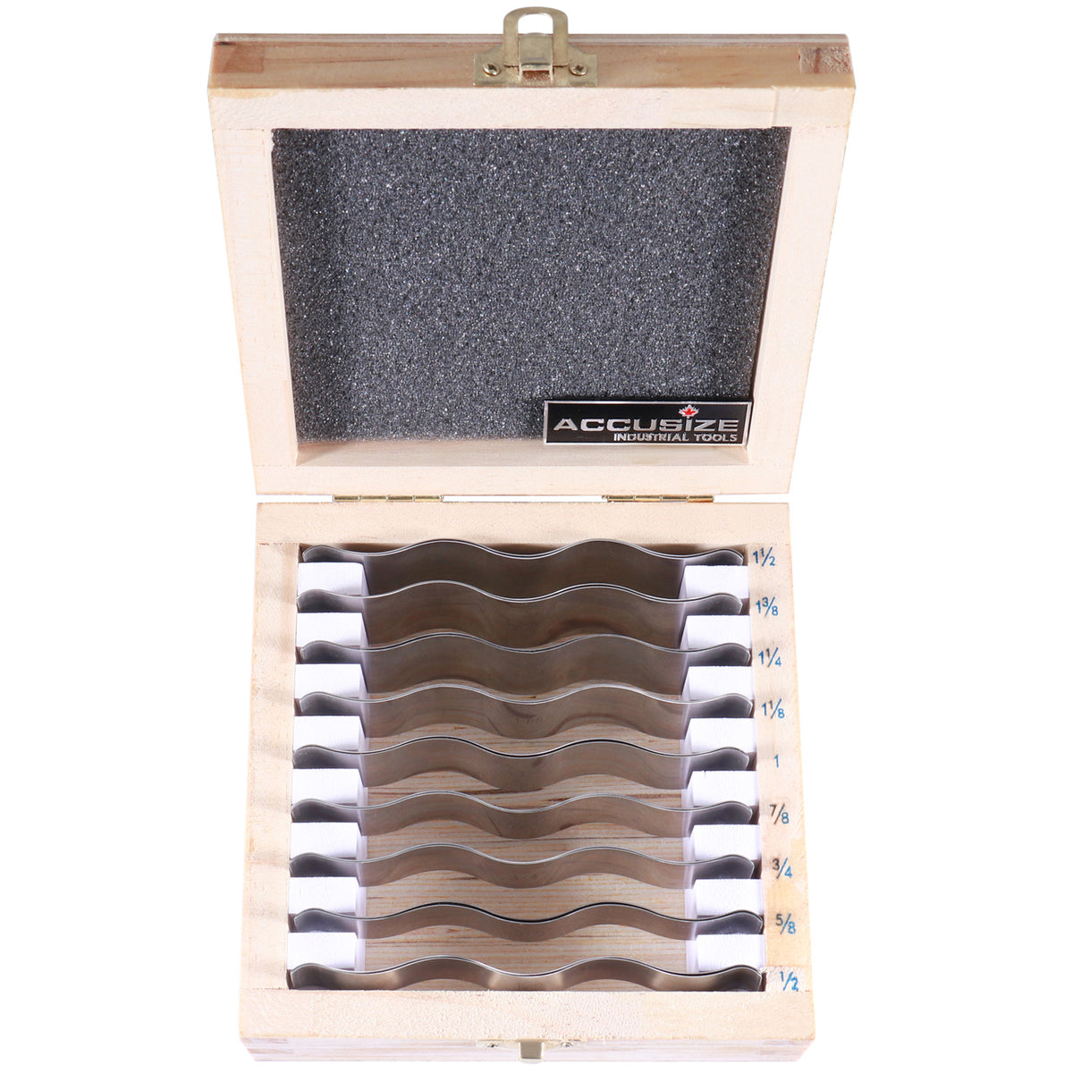 Accusize Wavy Parallel Set 9 Pairs 1/2 to 1-1/2 in Range