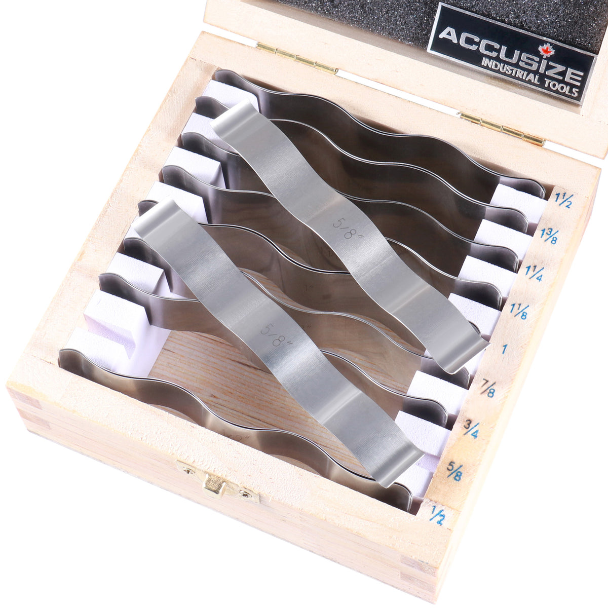 Accusize Wavy Parallel Set 9 Pairs 1/2 to 1-1/2 in Range