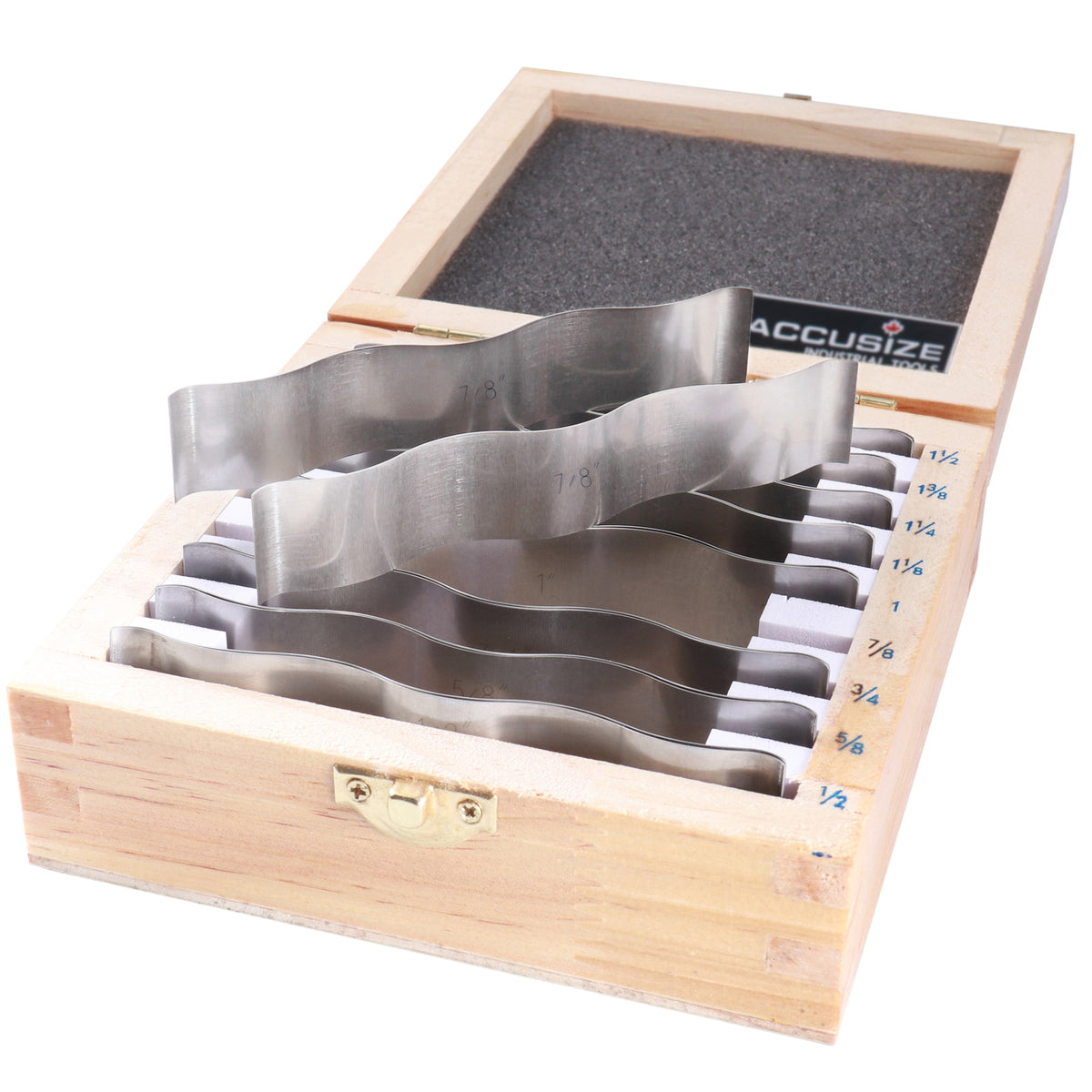 Accusize Wavy Parallel Set 9 Pairs 1/2 to 1-1/2 in Range