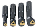 3/4" 4pc Indexable Stubby Length Boring Bar Set, w/Carbide TiN Coated TCMT Inserts and Extra Screws, EJ99-2180