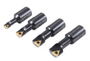 1" 4pc Indexable Stubby Length Boring Bar Set, w/Carbide TiN Coated TCMT Inserts and Extra Screws, EJ99-2182