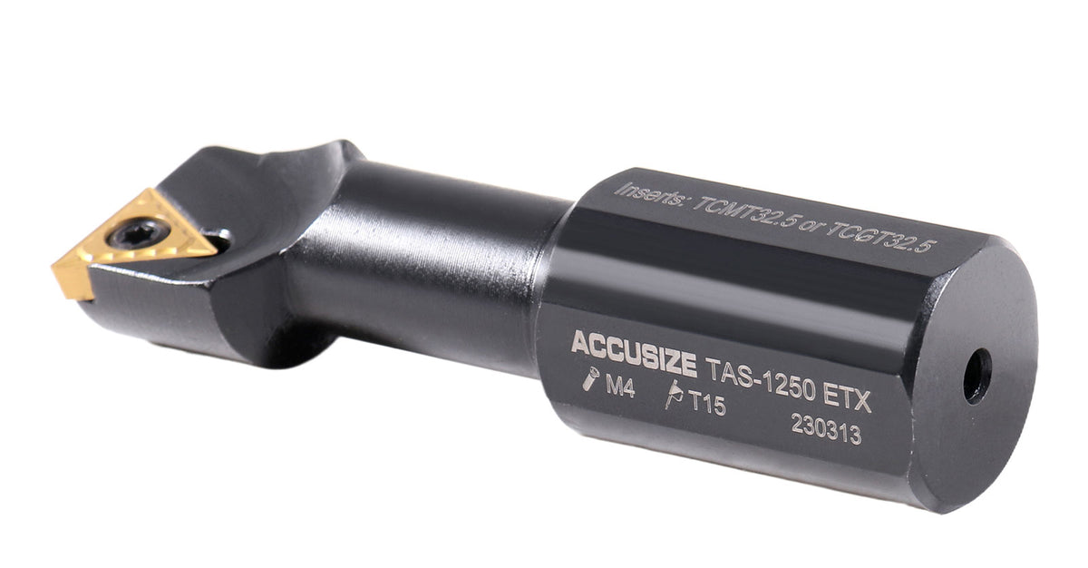 1" 4pc Indexable Stubby Length Boring Bar Set, w/Carbide TiN Coated TCMT Inserts and Extra Screws, EJ99-2182